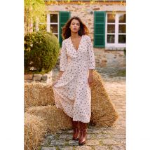 La Petite Etoile Abito Media Lunghezza Stampato Rouna Beige Donna Taglie 2(M)
