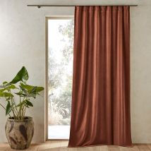 Am.pm Tenda In Velluto Stone Washed, Nyodhi Marrone Taglie 140 x 350 cm