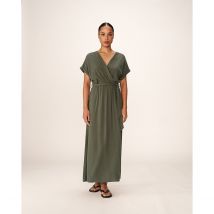 Grace & Mila Abito Lungo Morbido, Con Cintura, Pollen Verde Donna Taglie XS