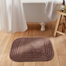 La Redoute Interieurs Tappeto Da Bagno Cotone Riciclato Tufté, Romane Marrone Taglie 50 x 70 cm