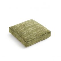 La Redoute Interieurs Cuscino Da Pavimento Jacquard, Kira Verde Taglie 50 x 50 x 10 cm