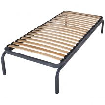 La Redoute Interieurs Letto Pieghevole A Rotelle In Metallo Grigio Taglie 2 x 80 x 190 cm