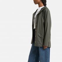 Rains Giacca Dritta Cerniera E Cappuccio Unisex Verde Donna Taglie XL