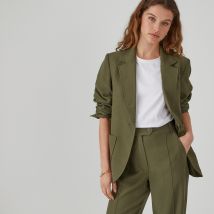 La Redoute Collections Blazer Taglio Attillato Verde Donna Taglie 40 (FR) - 44 (IT)