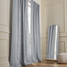 Am.pm Tenda In Lino Con Fodera, Linguette A Scomparsa, Private Grigio Taglie 140 x 350 cm