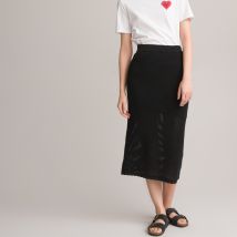 La Redoute Collections Gonna A Tubino Lunga In Maglia Nero Donna Taglie L