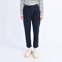 Molly Bracken Pantaloni Dritti Chiné Taglio Chino Blu Donna Taglie M