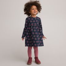 La Redoute Collections Abito In Felpa Con Maniche Lunghe, Stampa Uccelli Blu Taglie 12 mesi - 74 cm