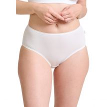 Sans Complexe Confezione Da 2 Slip Midi Doceur Bambou Bianco Donna Taglie 42 (FR) - 46 (IT)
