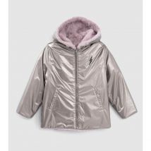 Ikks Junior Piumino Reversibile Metallizzato Con Cappuccio Rosa Bambina Taglie 6 anni - 114 cm