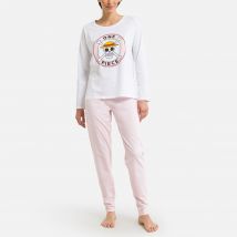 One Piece Pigiama Intero Lungo In Cotone Bianco Donna Taglie M