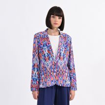 Lili Sidonio Giacca Blazer Fantasia Blu Donna Taglie XS