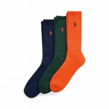 Polo Ralph Lauren Confezione Da 3 Paia Di Calze Arancione Uomo Taglie 39/45