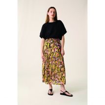 Des Petits Hauts Gonna Lunga, Stampa Tropicale, Sola Multicolore Donna Taglie 3(L)