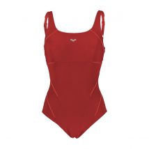 Arena Costume Da Bagno Intero Da Piscina Modellante Rosso Donna Taglie 48 (FR) - 52 (IT)