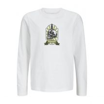 Jack & Jones Junior T-shirt A Maniche Lunghe Bianco Bambino Taglie 16 anni - 174 cm