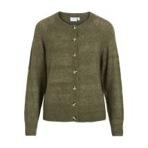 Vila Cardigan Con Bottoni In Maglia Punto Schiuma Verde Donna Taglie XS