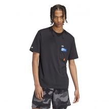 Adidas Performance T-shirt Maniche Corte Con Stampa Emoji Nero Uomo Taglie XXL