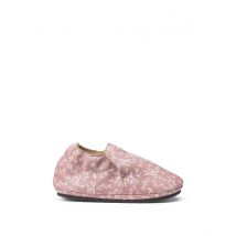 La Redoute Collections Pantofole In Pelle, Motivo Foglie Rosa Taglie 19/20