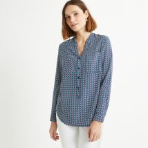 ANNE WEYBURN Blusa Scollo Tunisino, Stampa Grafica