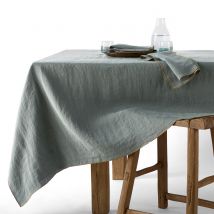 Am.pm Tovaglia In Canapa Lavata, Helmati Verde Taglie 150 x 200 cm