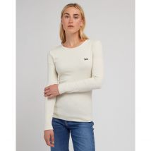 Lee T-shirt A Coste, Maniche Lunghe Beige Donna Taglie L