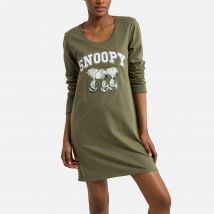 Snoopy Camicia Da Notte Maniche Lunghe Snoopy Verde Donna Taglie M