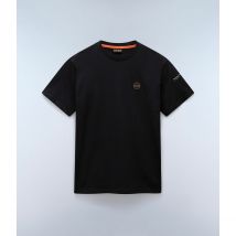 Napapijri T-shirt Maniche Corte Badge Nero Uomo Taglie XL