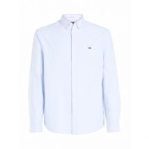 Tommy Jeans Camicia Dritta Oxford Blu Uomo Taglie M