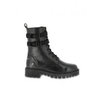 Kaporal Stivali In Pelle Con Lacci Aimie Nero Donna Taglie 38
