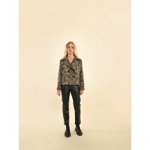 Molly Bracken Giacca Paletot, Motivo Leopardato Beige Donna Taglie XS