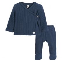 La Redoute Collections Completo 2 Pezzi Coprifasce E Pantaloni Con Piedi Blu Taglie 6 mesi - 67 cm