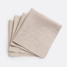 La Redoute Interieurs Confezione Da 4 Tovaglioli Lino Lavato Victorine Beige Taglie 45 x 45 cm