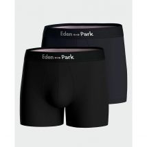 Eden Park Confezione Da 2 Boxer Tinta Unita Nero Uomo Taglie L