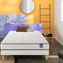 Merinos Completo Materasso Schiuma E Rete A Doghe, Optilit Bianco Taglie 90 x 200 cm