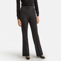 Naf Naf Pantaloni A Vita Alta Con Bottoni Nero Donna Taglie 38 (FR) - 42 (IT)