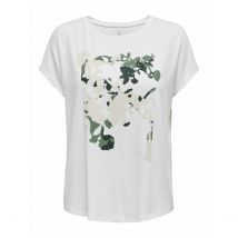 Only Play T-shirt Aubry-blur On Taglio Ampio Girocollo Bianco Donna Taglie XS