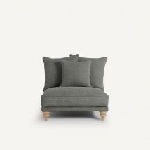 Am.pm Poltrona Cotone Lino, Lazare Grigio Taglie 1 posto