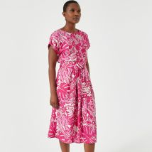 Anne Weyburn Abito Svasato, Fantasia Floreale, Media Lunghezza Rosa Donna Taglie 36 (FR) - 40 (IT)