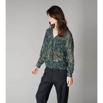 Le Temps Des Cerises Camicia Leopardata Fluida Verde Donna Taglie S