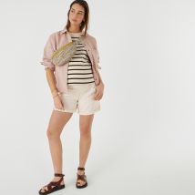 La Redoute Collections Shorts Premaman, In Denim Bianco Donna Taglie 38 (IT) - 34 (FR)