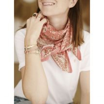 Bindi Atelier Grande Foulard Cotone Stampato Sarika Grenade
