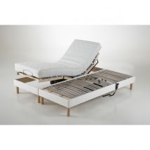 La Redoute Interieurs Rete Imbottita Con Testa E Piedi Sollevabili Bianco Taglie 2 x 70 x 190 cm