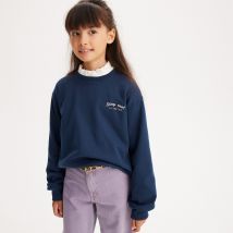 La Redoute Collections Felpa Girocollo Con Scritta Blu Bambina Taglie 12 anni - 150 cm