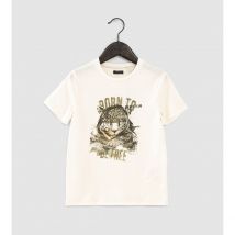 Ikks Junior T-shirt A Maniche Corte Beige Bambino Taglie 10 anni - 138 cm