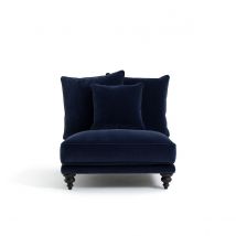 Am.pm Poltrona In Velluto, Lazare Blu Taglie 1 posto