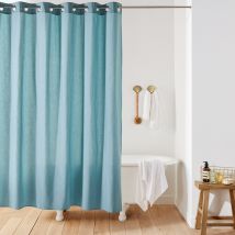 La Redoute Interieurs Tenda Da Doccia Tinta Unita Aspetto Tela Scenario Blu Taglie 200 x 180 cm