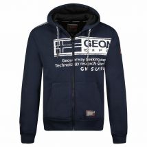 Geographical Norway Felpa Con Cappuccio E Cerniera Fernando Blu Uomo Taglie L