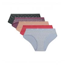Dim Confezione Da 5 Boxers Pockets Cotone Multicolore Donna Taglie 36/38 (FR) - 40/42 (IT)