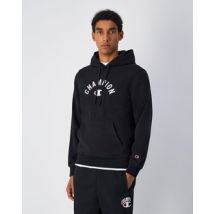 Sudadera con capucha y logotipo en semicírculo
